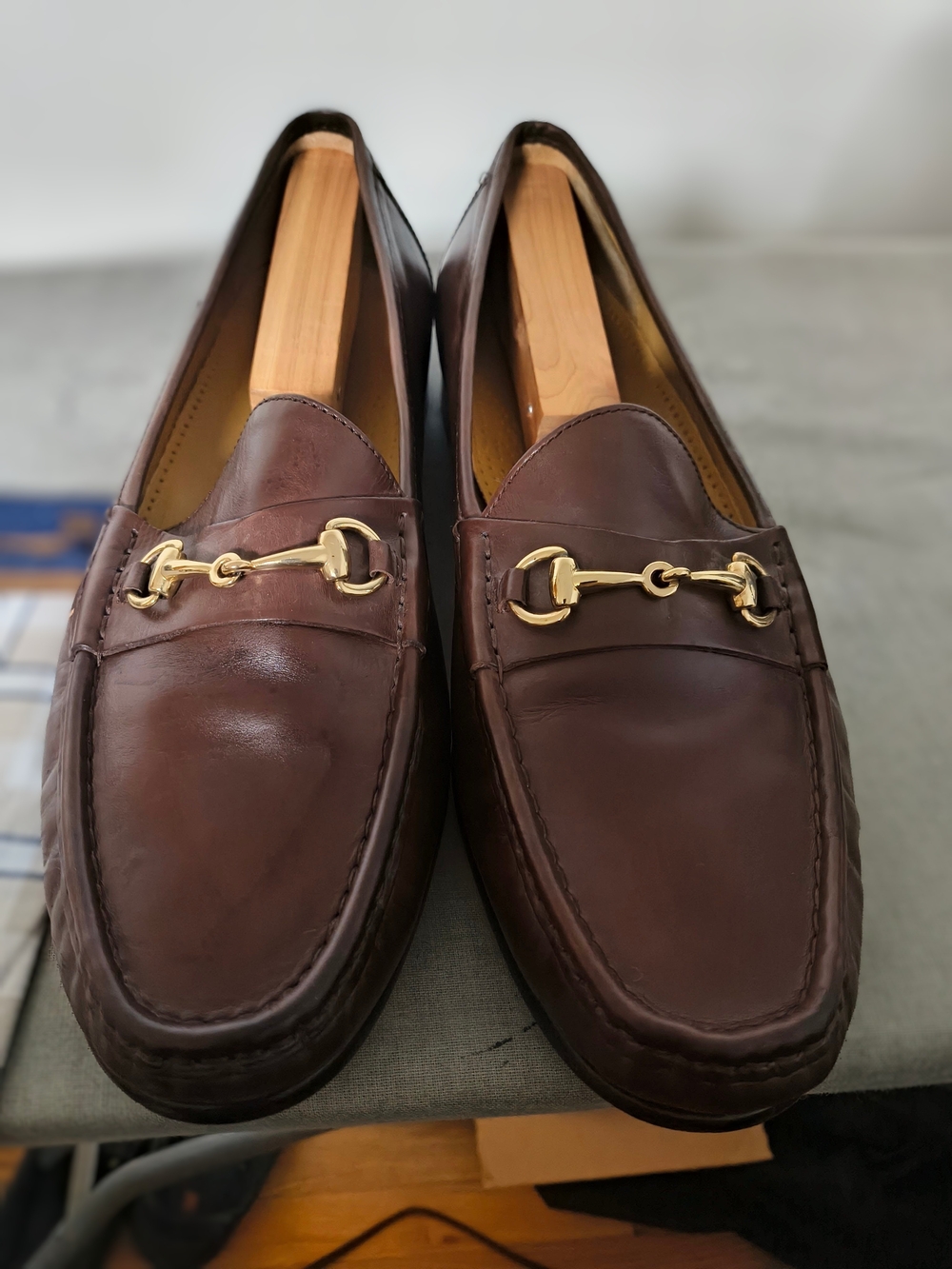 Cole-Haan Men's Brown Leather Horsebit Handcrafted Loafers